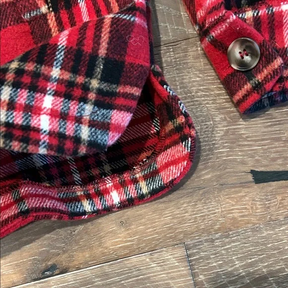 Mystree Red and Black Plaid Shacket - Picture 4 of 7